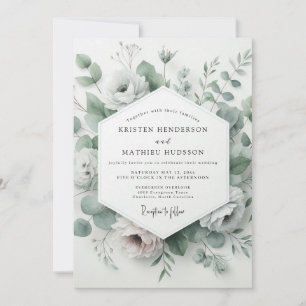 Invitation Mariage Floraison Ethérée de Sauge