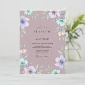 Invitation Mariage Floraison Lilac Impressionniste (Debout devant)