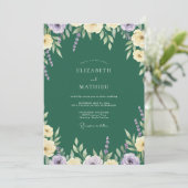 Invitation Mariage Floraison Lilas Jade (Debout devant)