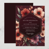 Invitation Mariage Floraison Nocturne de Bourgogne (Devant / Derrière)