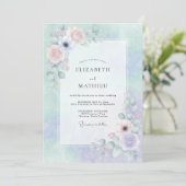 Invitation Mariage Floraison Rêveuse de Lavande (Debout devant)