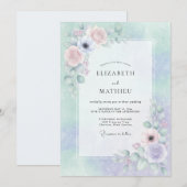 Invitation Mariage Floraison Rêveuse de Lavande (Devant / Derrière)