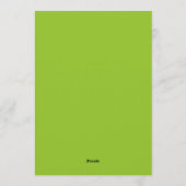 Invitation Mariage Floraison Verdoyante Vert Citron (Dos)