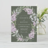 Invitation Mariage Floraison Verte de Lilas (Debout devant)