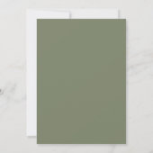 Invitation Mariage Floraison Verte Sage (Dos)