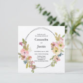 Invitation Mariage floral (Debout devant)