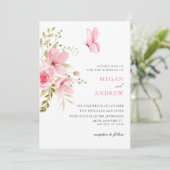 Invitation Mariage floral (Debout devant)