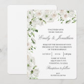 Invitation Mariage floral (Devant / Derrière)