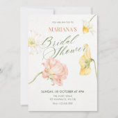 Invitation Mariage floral (Devant)