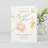 Invitation Mariage floral (Debout devant)