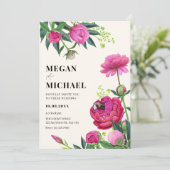 Invitation Mariage floral (Debout devant)