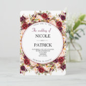 Invitation Mariage floral (Debout devant)