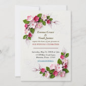 Invitation Mariage Floral 3D Rustique (Devant)