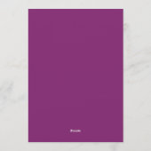 Invitation Mariage Floral à Drapé Fuchsia (Dos)