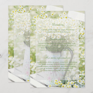 Invitation Mariage floral à fleur de Chamomile