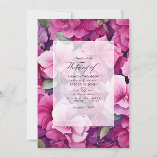 Invitation Mariage Floral à la Framboise Vibrante