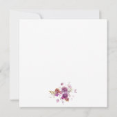 Invitation Mariage floral à l'aquarelle de lavande (Dos)