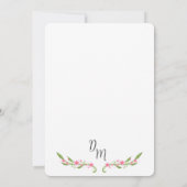 Invitation Mariage floral à ruban lunaire (Dos)