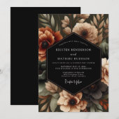 Invitation Mariage Floral Ambreux et Maussade (Devant / Derrière)