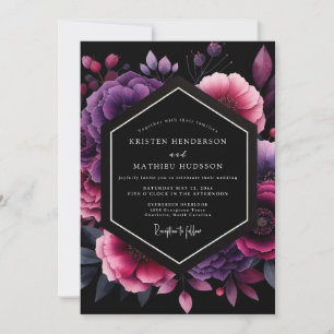 Invitation Mariage Floral Améthyste Humeur