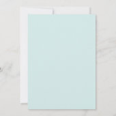 Invitation Mariage Floral Aqua Blue Pristine (Dos)