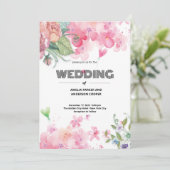 Invitation Mariage Floral Aquarelle (Debout devant)