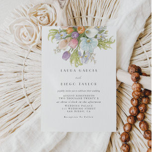 Invitation Mariage Floral Aquarelle