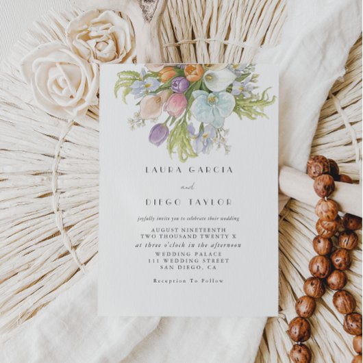 Invitation Mariage Floral Aquarelle