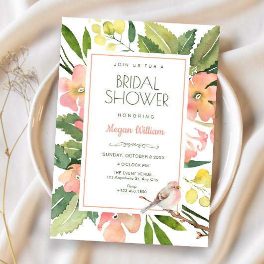 Invitation Mariage floral aquarelle