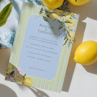 Mariage Floral Aquarelle Bleu Citron Pastel
