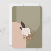 Invitation Mariage Floral Aquarelle Bohème Chic Moderne (Dos)