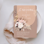 Invitation Mariage Floral Aquarelle Bohème Chic Moderne