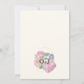 Invitation Mariage Floral Aquarelle Bohème Pastel (Dos)