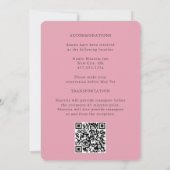 Invitation Mariage Floral Aquarelle Fleur de Cerisier Rose (Dos)