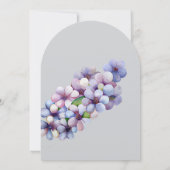 Invitation Mariage floral aquarelle lilas poétique romantique (Dos)