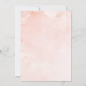 Invitation Mariage Floral Aquarelle Moderne Bleu Nuit (Dos)