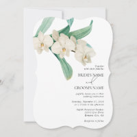 Mariage Floral Aquarelle Orchidées Blanches