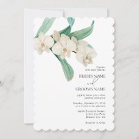 Mariage Floral Aquarelle Orchidées Blanches