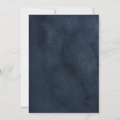 Invitation Mariage Floral Aquarelle Pailleté Navy Blush (Dos)