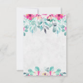 Invitation Mariage floral aquarelle rose vierge (Devant)