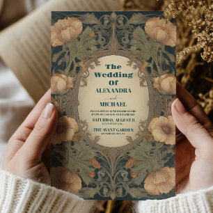 Invitation Mariage floral Art nouveau