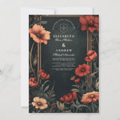 Invitation Mariage floral Art nouveau classique (Devant)