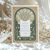 Invitation Mariage Floral Art Nouveau complexe
