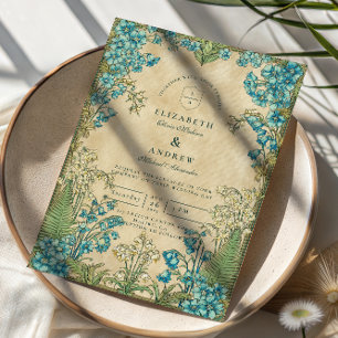 Invitation Mariage Floral Art Nouveau Élégant