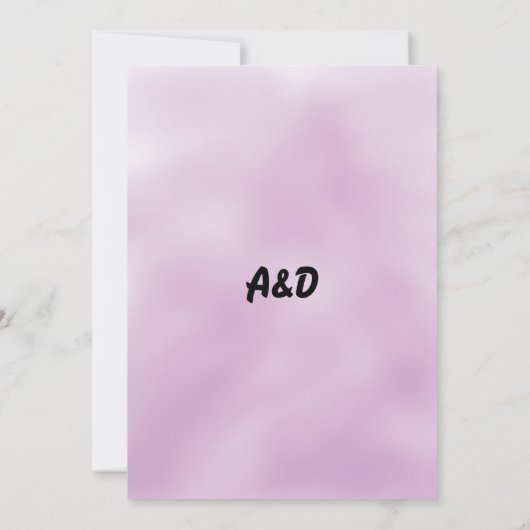 Invitation Mariage floral au lotus pourpre Dusty Enregistrer (Dos)