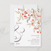 Invitation Mariage Floral Australien Gris et Blush (Devant)