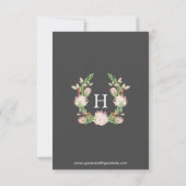 Invitation Mariage Floral Australien Gris et Blush (Dos)