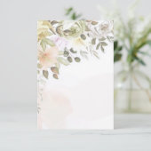 Invitation Mariage floral automnal budget simple  (Debout devant)