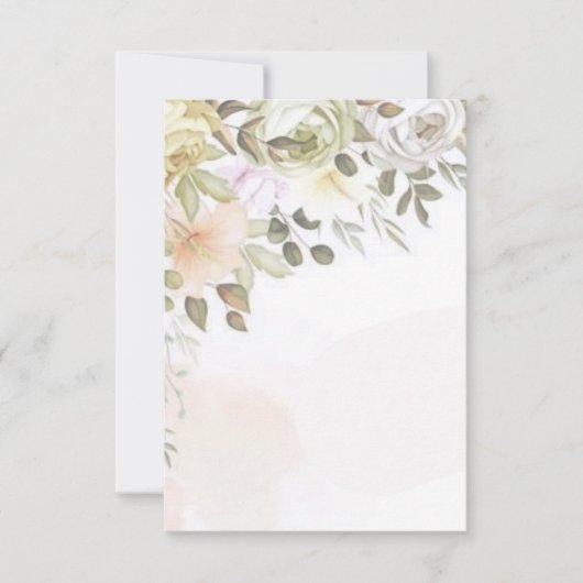 Invitation Mariage floral automnal budget vierge (Devant)