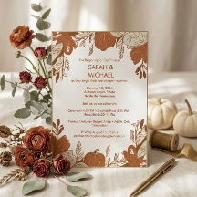 Mariage Floral Automnal en Terracotta Élégant